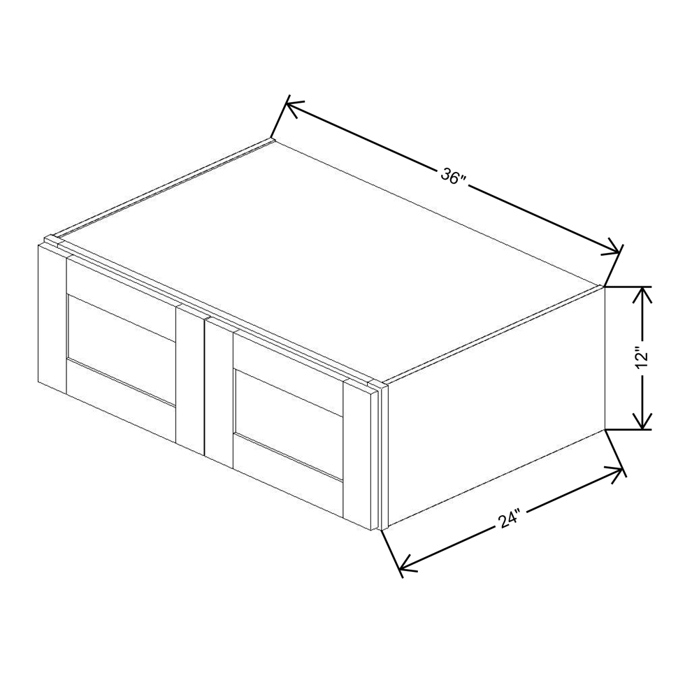 Fabuwood Allure Fusion Kona 36"W X 12"H X 24"D Wall