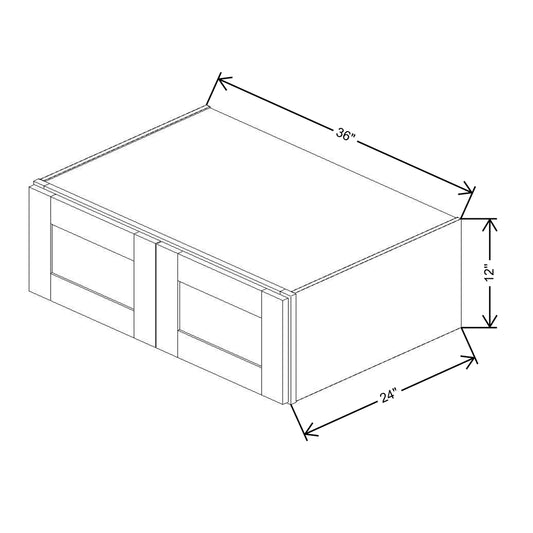 Fabuwood Allure Imperio Nickel 36"W X 12"H X 24"D Wall