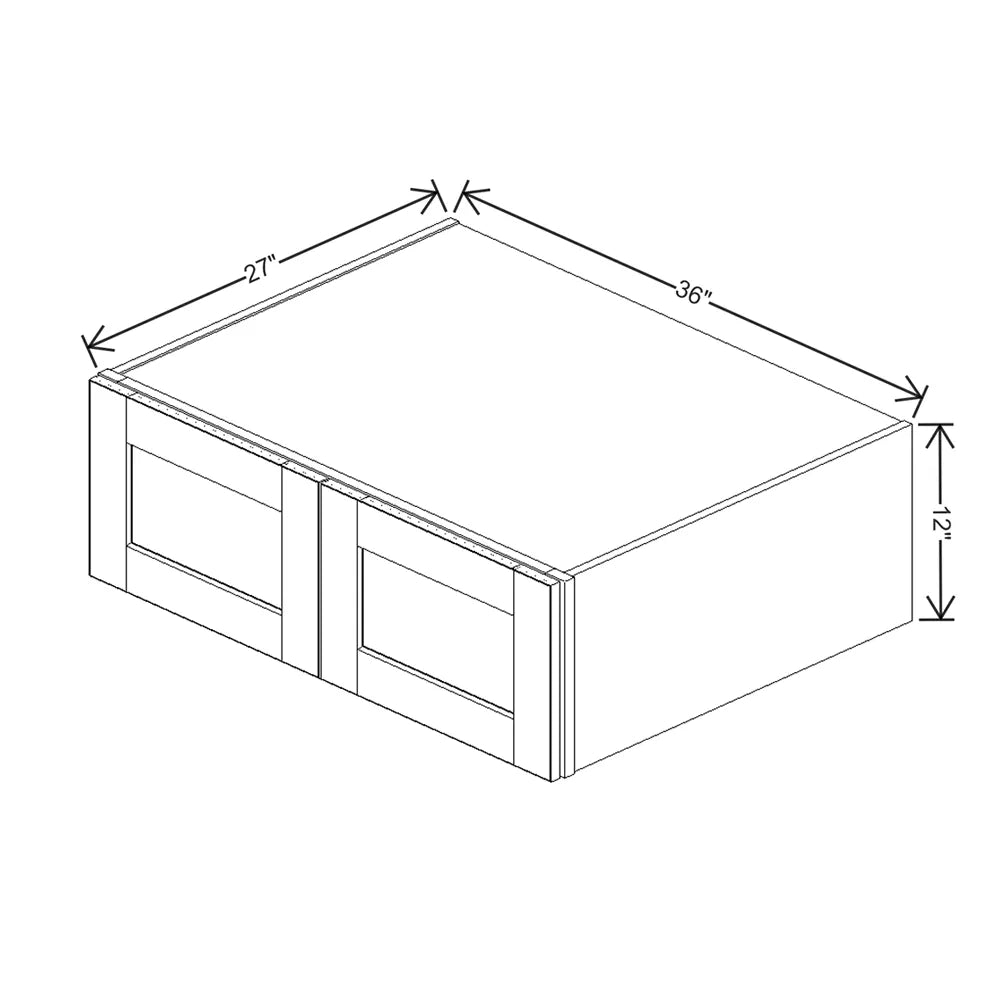 J&K Hazel H8 Refrigerator Wall Cabinet - 36" W x 12" H x 27" D