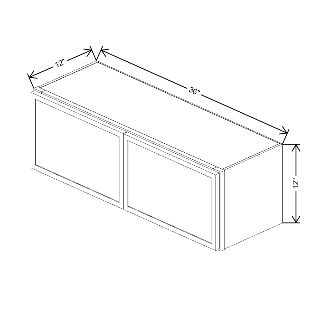 Cubitac Imperial Bergen Latte 36"W X 12"H Wall Cabinet