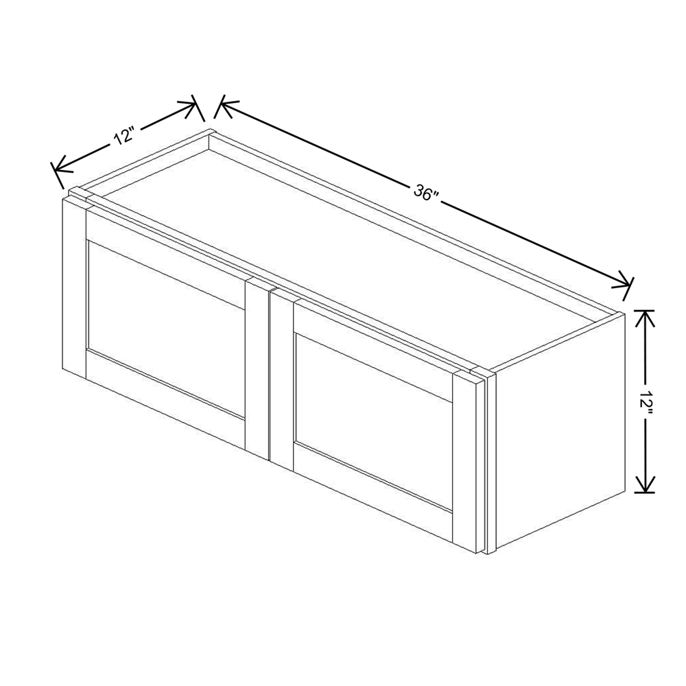 Wolf Classic Grantley White Paint 36"W X 12"H Wall Cabinet