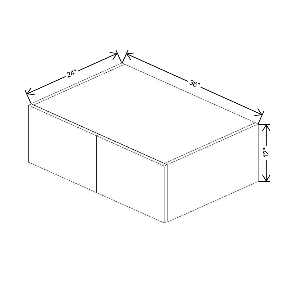 CNC Concord Elegant Dove 36" W X 12" H X 24" D Double Door Wall Cabinet