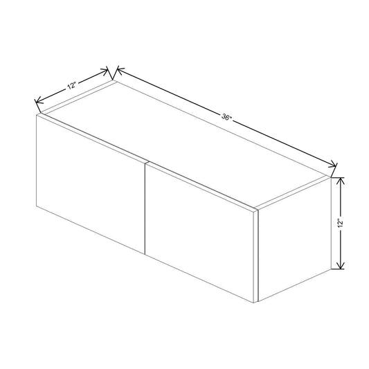 CNC Concord Newport White 36" W X 12" H Double Door Wall Cabinet