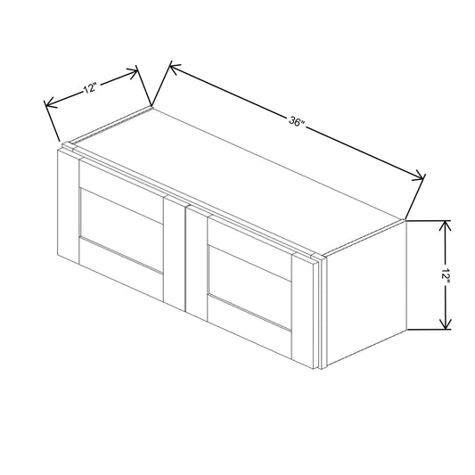 Fabuwood Value Premium Hallmark Frost Wall 36"W x 12"H Shaker Cabinet