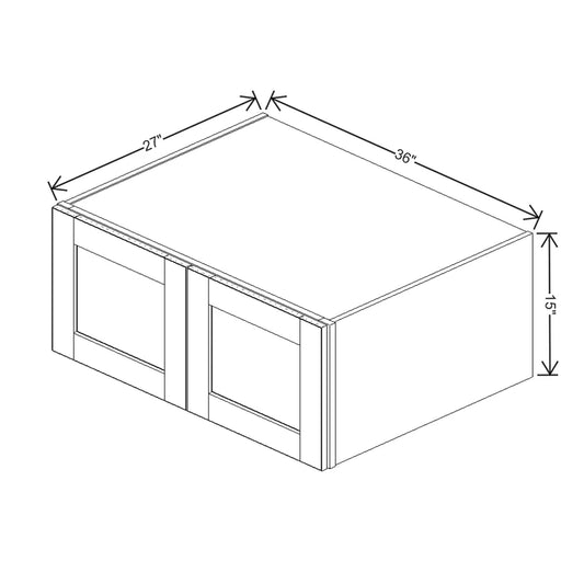 J&K Hazel H8 Refrigerator Wall Cabinet - 36" W x 15" H x 27" D