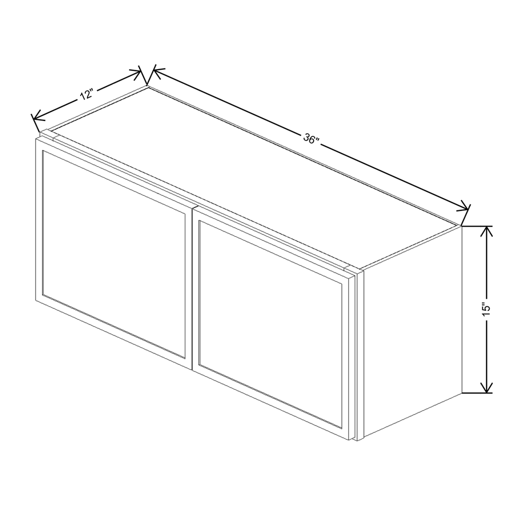 Cubitac Imperial Madison Dusk 36"W X 15"H Wall Cabinet