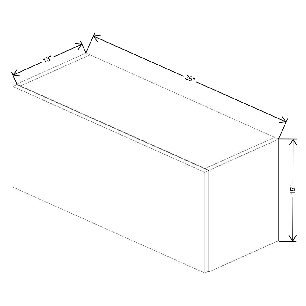 Fabuwood Illume Catalina Bianco Gloss 2 15" High Lift Up Wall