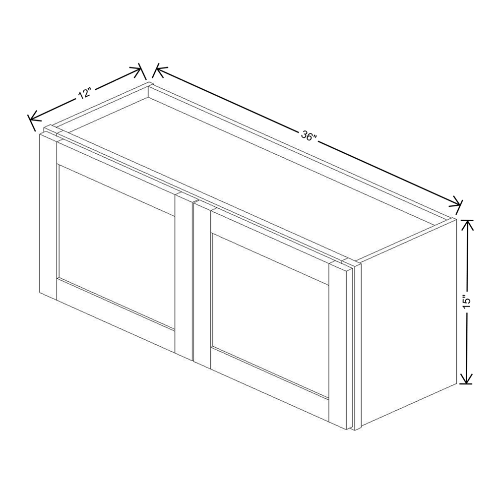 Wolf Classic Grove Terrain Stain 36"W X 15"H Wall Cabinet