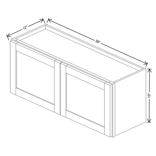 Wolf Classic Dartmouth Honey Stain 36"W X 15"H Wall Cabinet