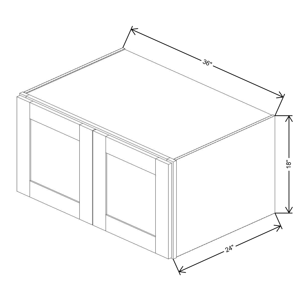 Fabuwood Allure Imperio Nickel 36"W X 18"H X 24"D Wall