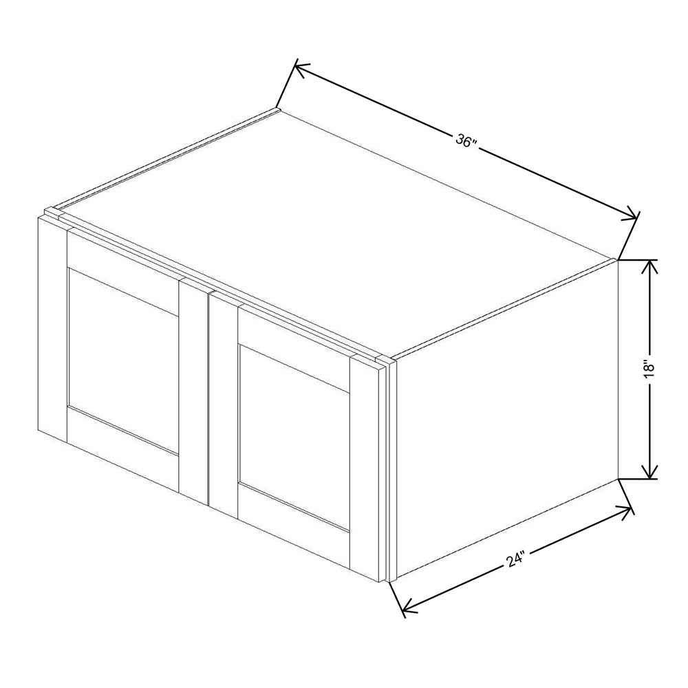 Fabuwood Quest Discovery Frost 36"W X 18"H X 24"D Wall