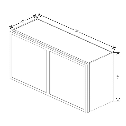 Cubitac Basic Oxford Latte 36"W X 18"H Wall Cabinet