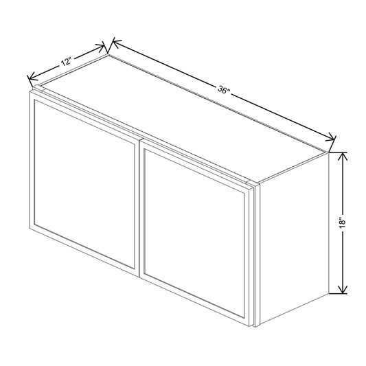 Cubitac Prestige Dover Latte 36" W X 18" H Wall Cabinet