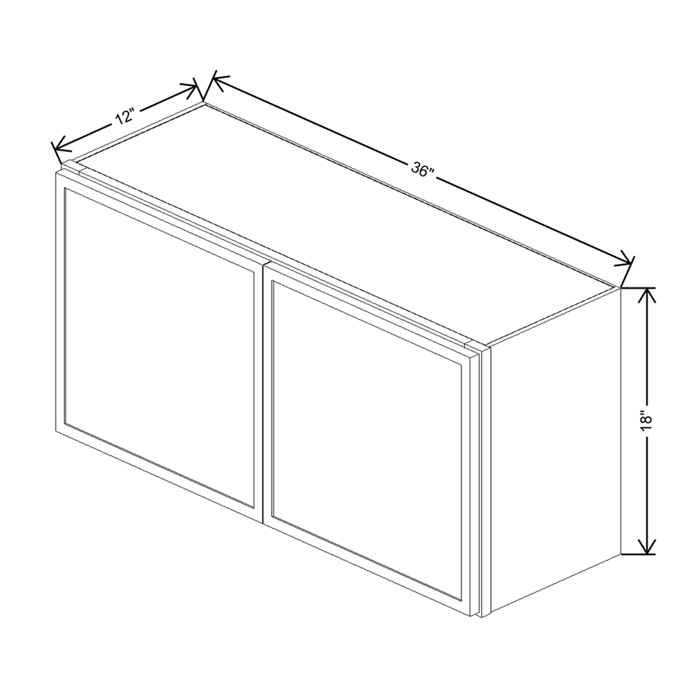 Cubitac Imperial Madison Hazelnut 36"W X 18"H Wall Cabinet