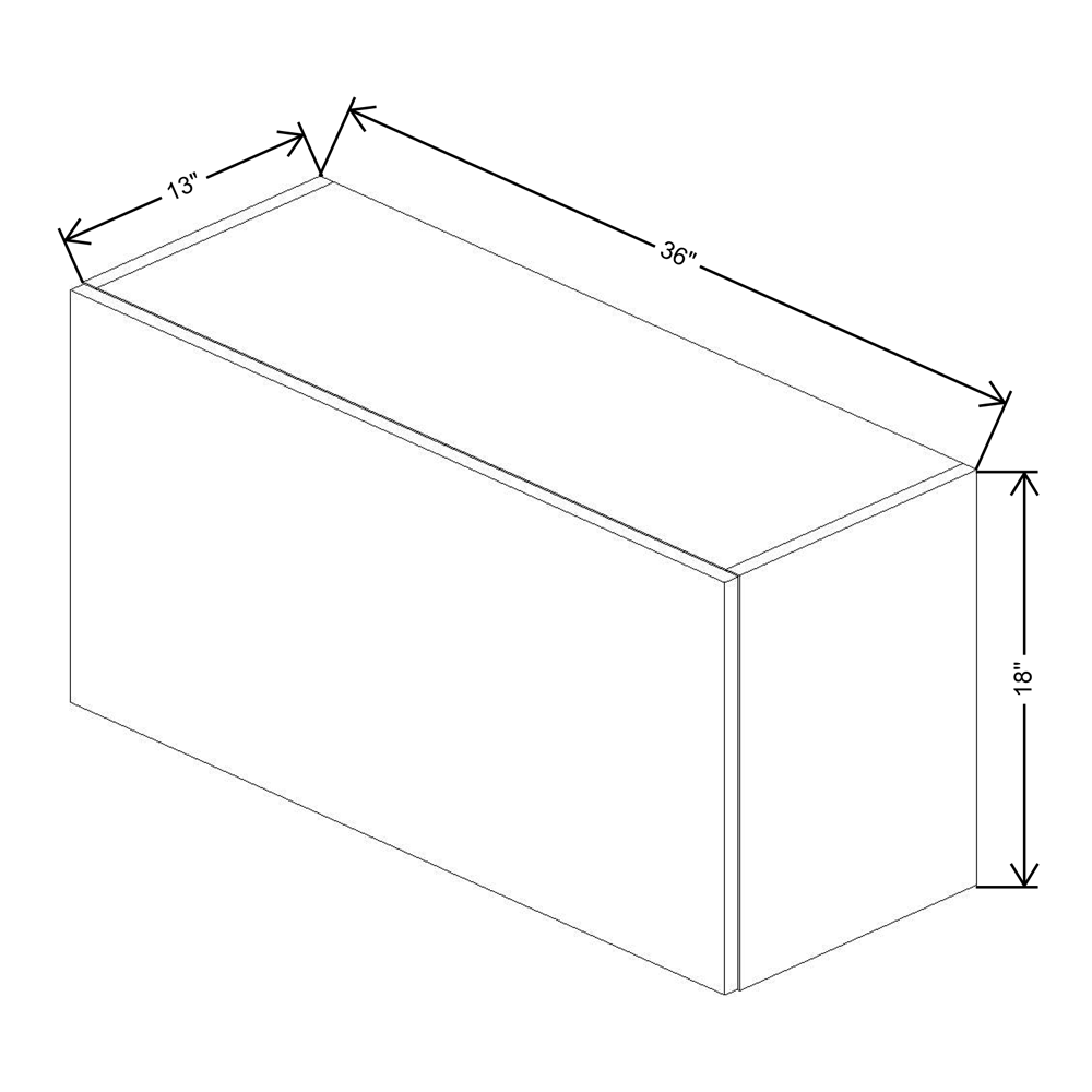 Fabuwood Illume Tuscany Muratti 1 18" High Lift Up Wall