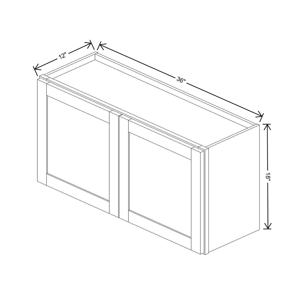 Wolf Classic Grove Terrain Stain 36"W X 18"H Wall Cabinet