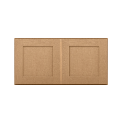 Wall Kitchen Cabinet W3618 Shaker Toffee LessCare 36 in. width 18 in. height 12 in. depth