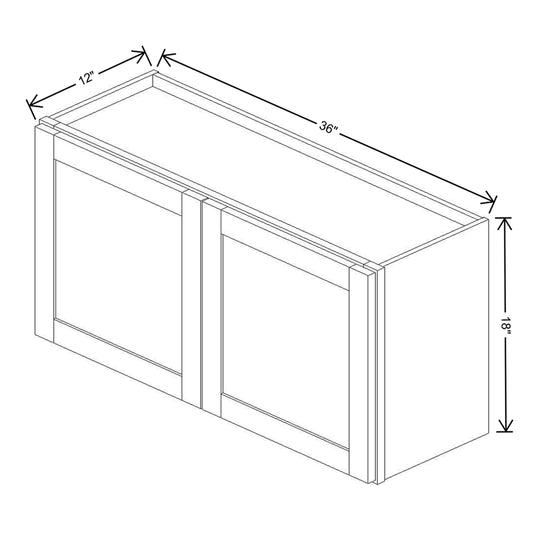 Wolf Classic Grove White Paint 36"W X 18"H Wall Cabinet