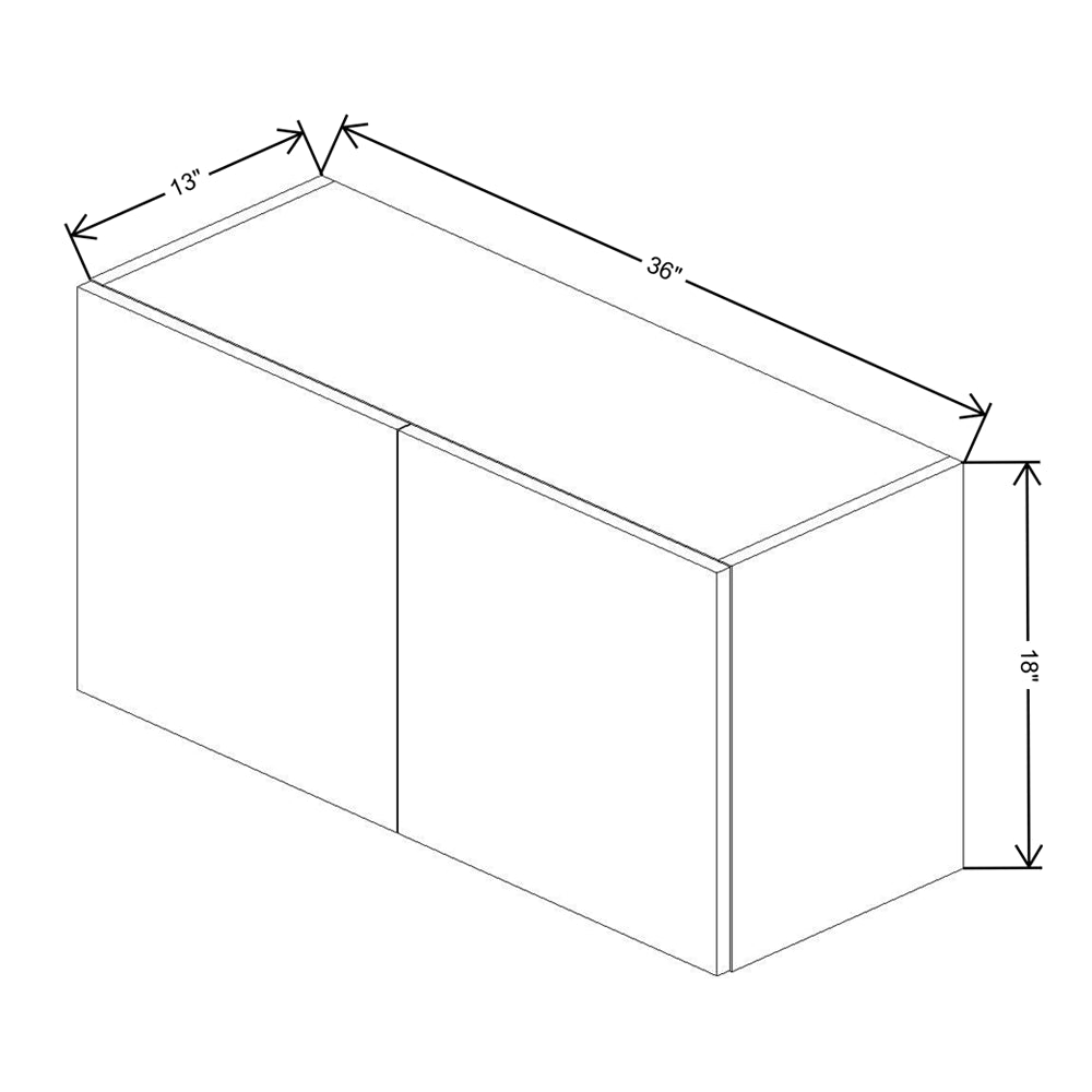 Fabuwood Illume Catalina Carbone Matte 18" High Wall