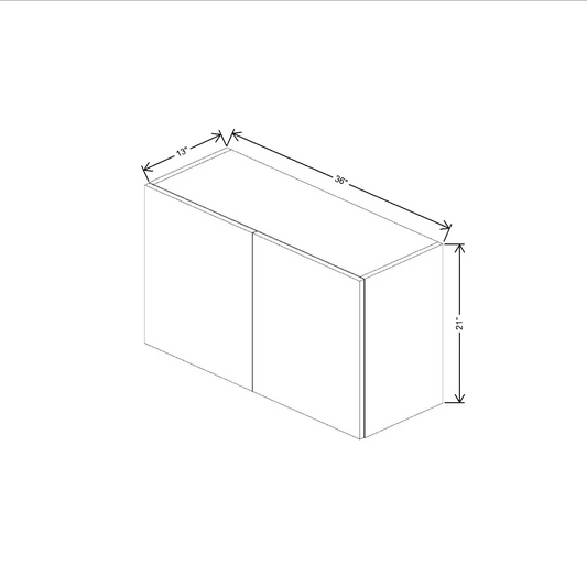 Fabuwood Illume Tuscany Olmo 3 36" W X 21" H X 12" D Double Door Wall Cabinet