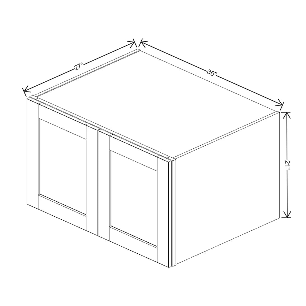 J&K Sage E3 Refrigerator Wall Cabinet - 36" W x 21" H x 27" D