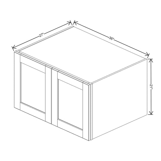 J&K Hazel H8 Refrigerator Wall Cabinet - 36" W x 21" H x 27" D