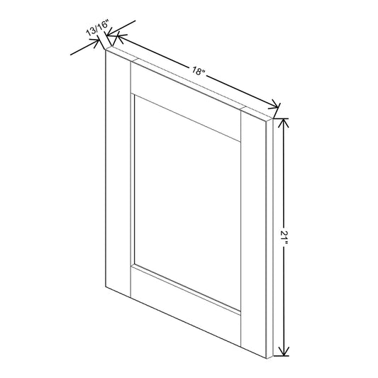 J&K Espresso K8 Dummy Door Panel 18" W x 21" H