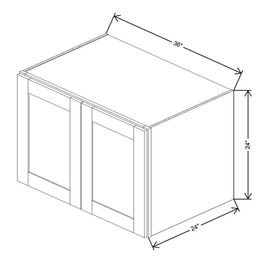 Fabuwood Allure Luna Desert Oak 36" W X 24" H X 24" D Double Door Wall Cabinet