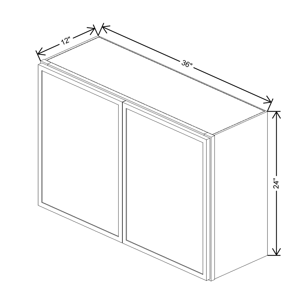 Cubitac Basic Oxford Latte 36"W X 24"H Wall Cabinet