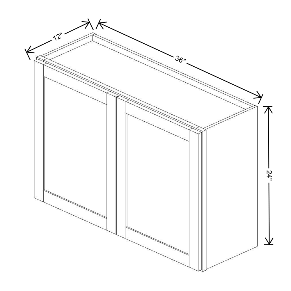 Wolf Classic Grove Terrain Stain 36"W X 24"H Wall Cabinet