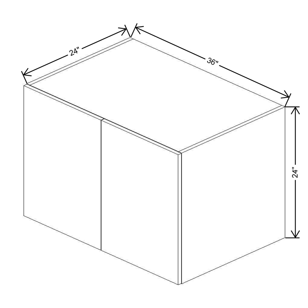 CNC Classic Broadway Cotton 36" W X 24" H X 24" D Double Door Wall Cabinet