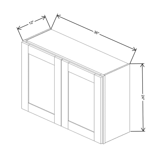 Fabuwood Quest Metro Frost Wall 36"W x 24"H Shaker Cabinet