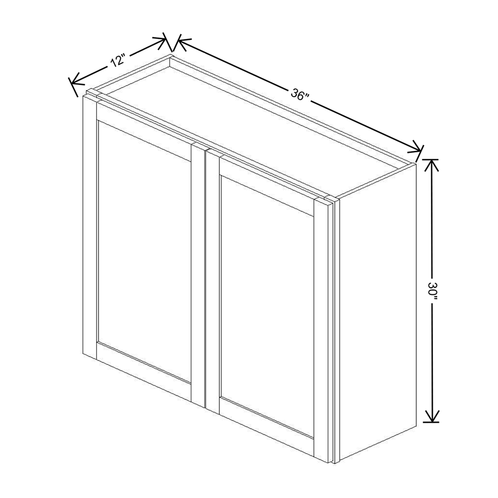 Wolf Classic Grove Terrain Stain 36"W X 30"H Wall Cabinet