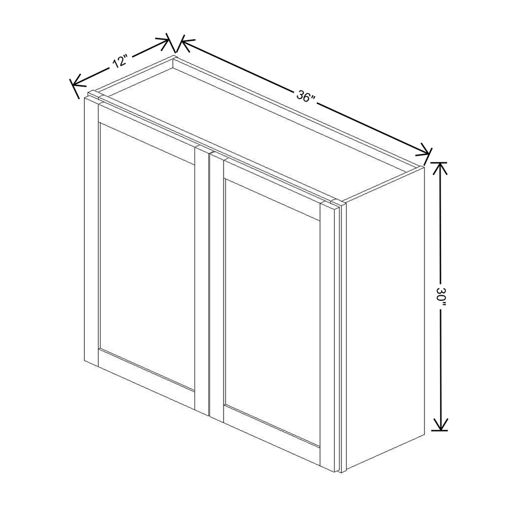 Wolf Classic Dartmouth 5-piece White Paint 36"W X 30"H Wall Cabinet