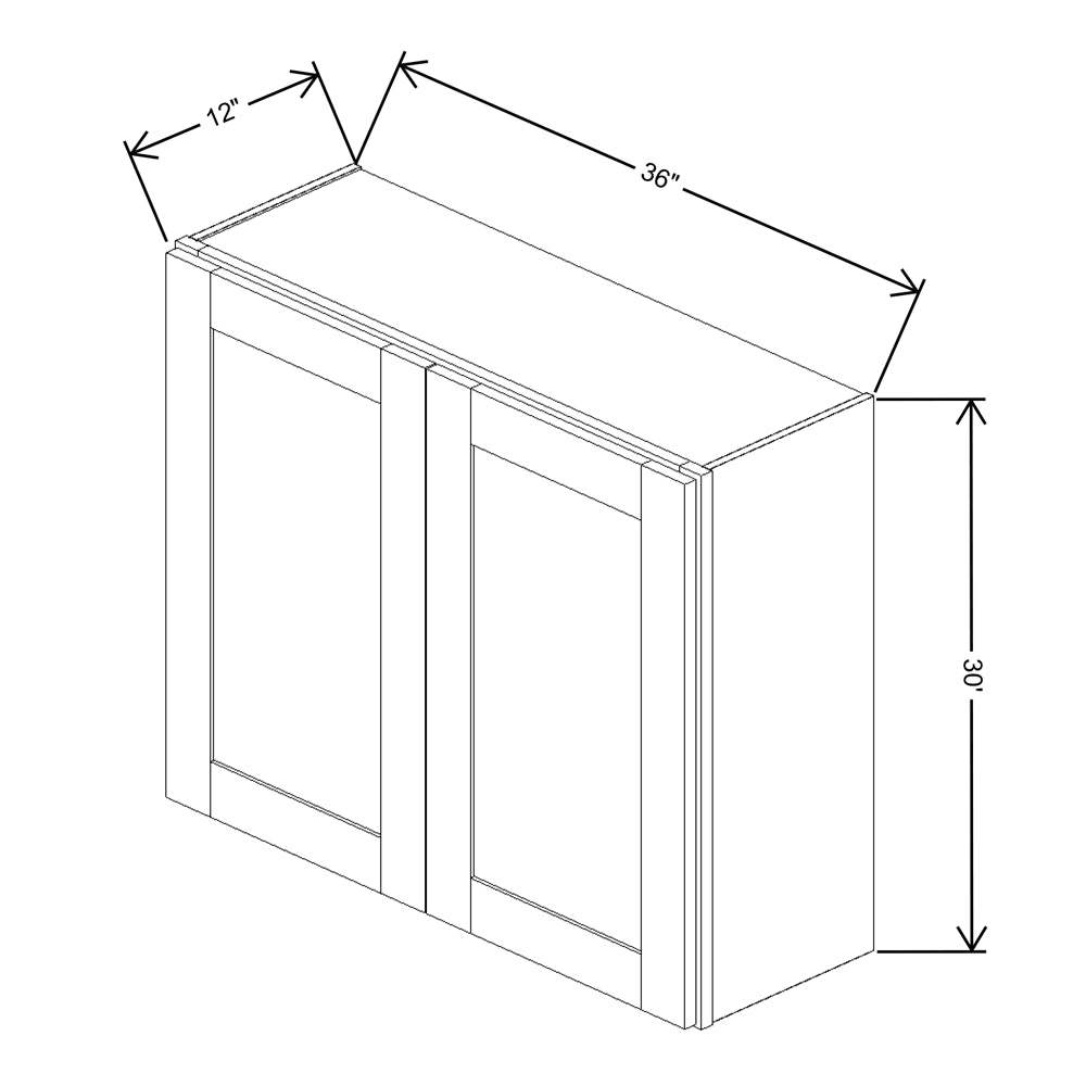 Fabuwood Allure Nexus Frost Wall 36"W x 30"H Shaker Cabinet