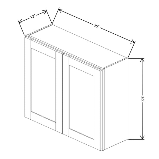 Fabuwood Allure Nexus Frost Wall 36"W x 30"H Shaker Cabinet