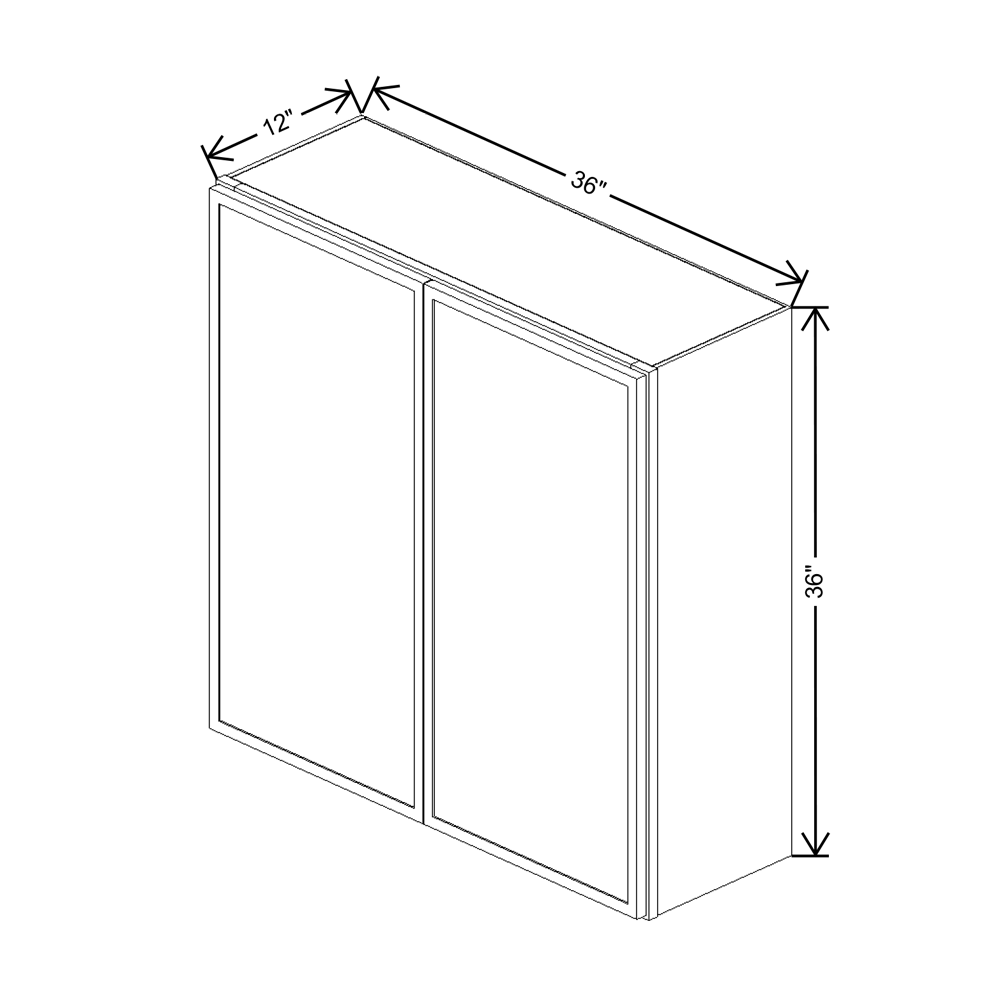 Cubitac Imperial Madison Latte 36"W X 36"H Wall Cabinet