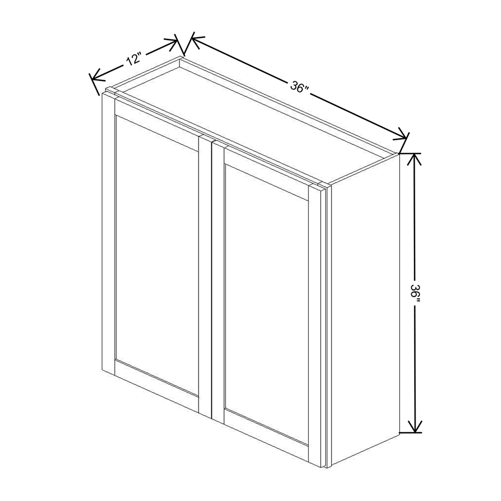 Wolf Classic Dartmouth Stonybrook Paint 36"W X 36"H Wall Cabinet