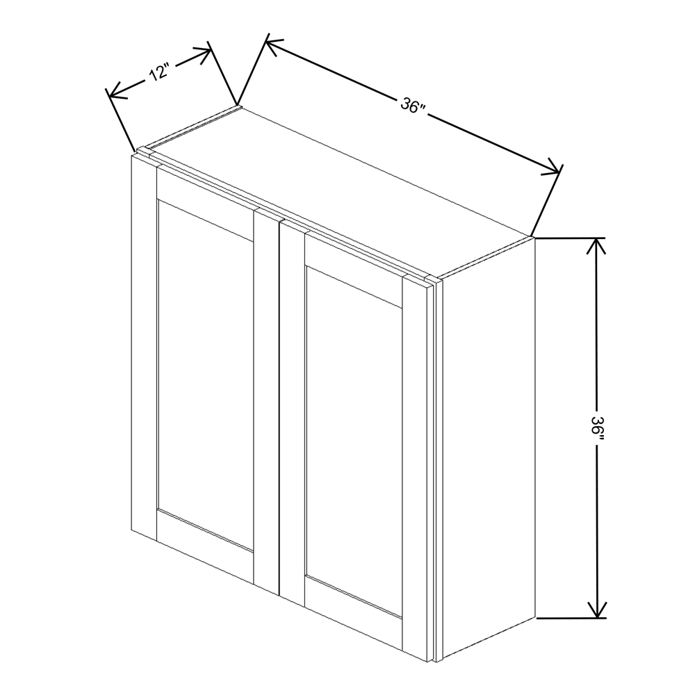 Fabuwood Value Premium Hallmark Frost Wall 36"W x 36"H Shaker Cabinet