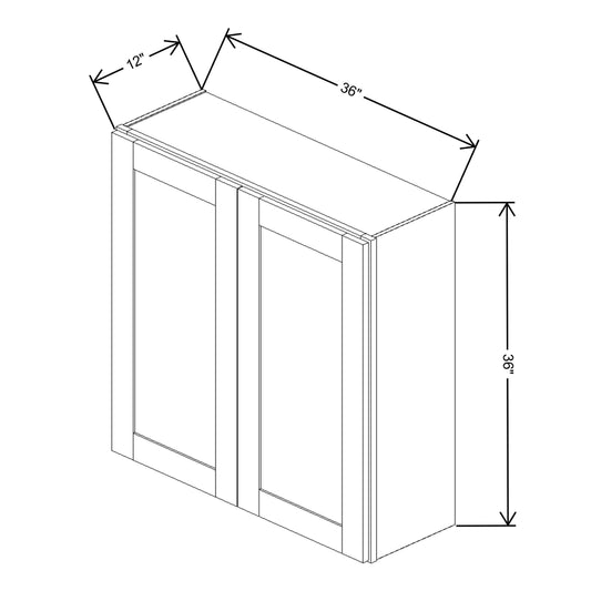 Fabuwood Quest Metro Java Wall 36"W x 36"H Shaker Cabinet