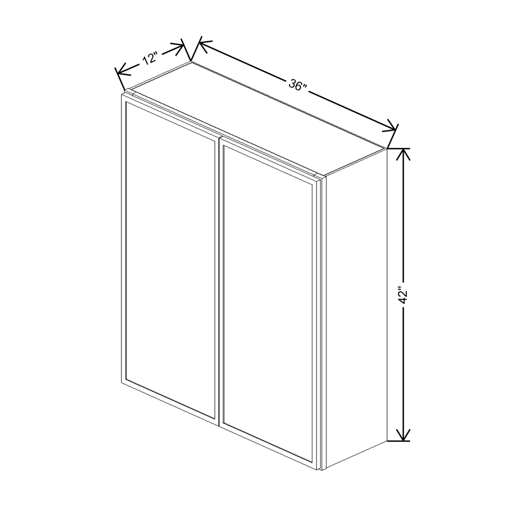 Cubitac Imperial Madison Latte 36"W X 42"H Wall Cabinet