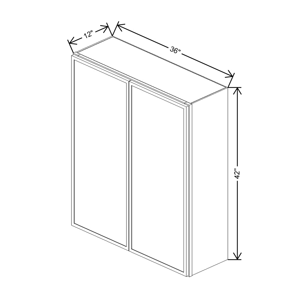 Cubitac Basic Oxford Latte 36"W X 30"H Wall Cabinet