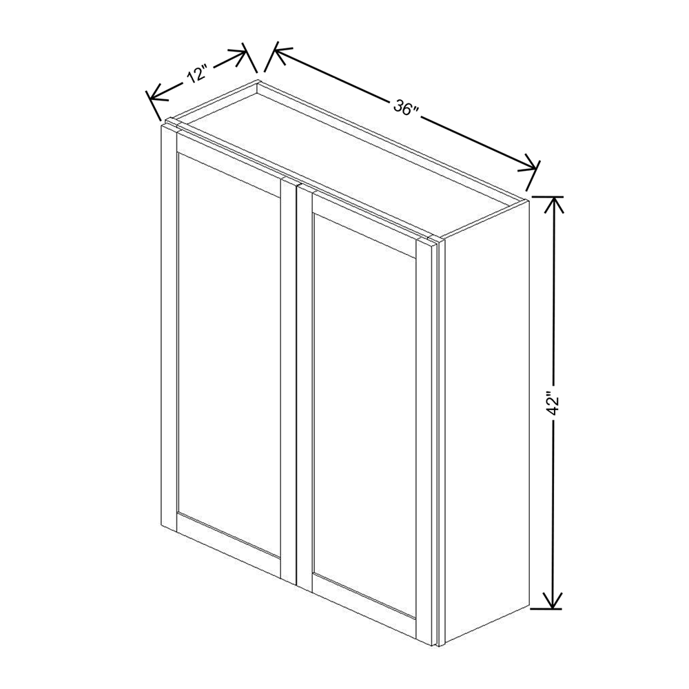 Wolf Classic Dartmouth White Paint 36"W X 42"H Wall Cabinet