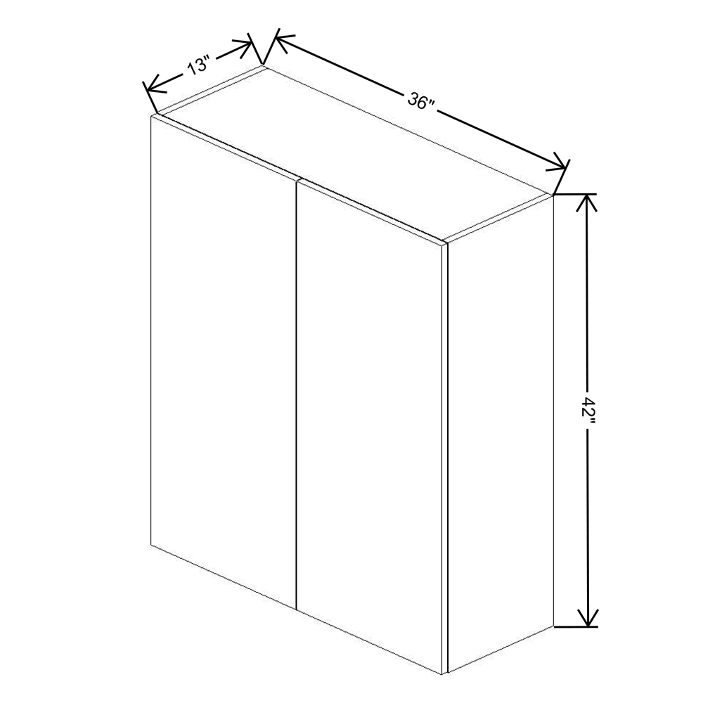 Fabuwood Illume Catalina Como Ash 2 42" High Wall