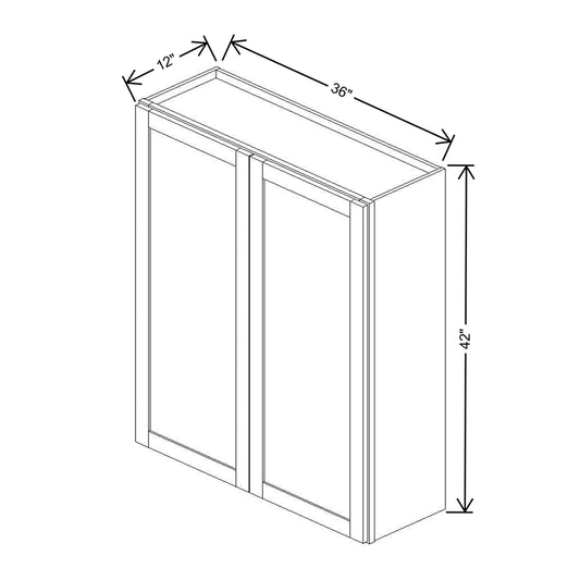 Wolf Classic Hanover White Paint 36"W X 42"H Wall Cabinet