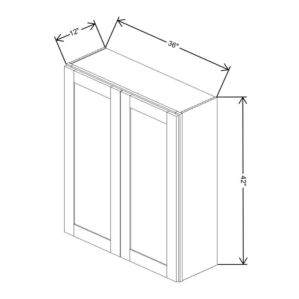 Fabuwood Allure Imperio Dove Wall 36"W x 42"H Shaker Cabinet