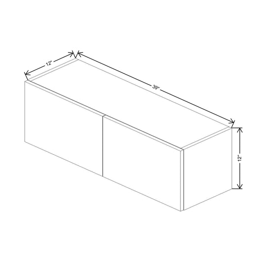 CNC Concord Newport White 39" W X 12" H Double Door Wall Cabinet