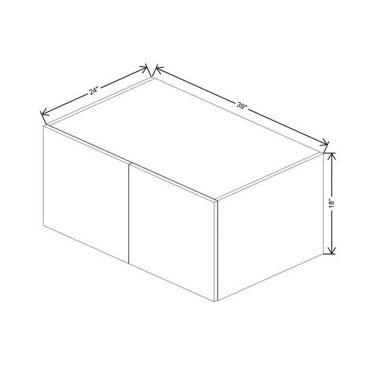 CNC Concord Newport White 39" W X 18" H X 24" D Double Door Wall Cabinet
