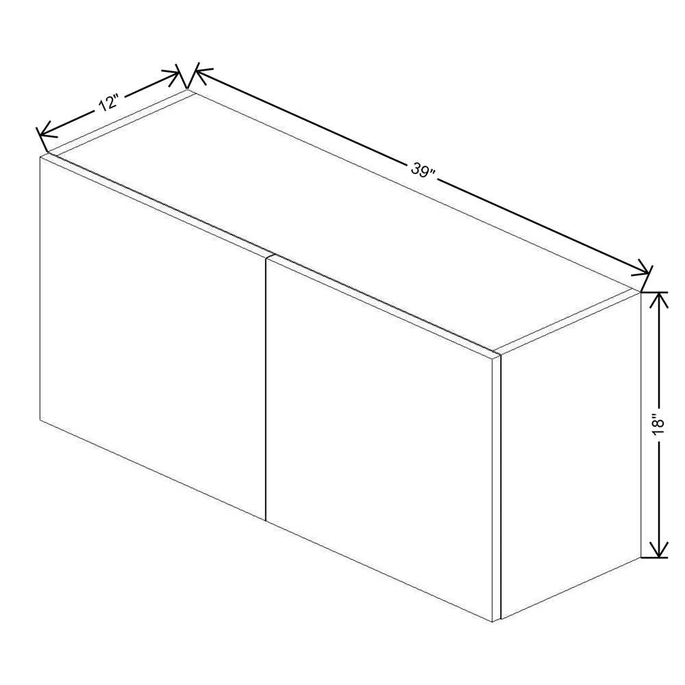 CNC Classic Broadway Cobalt 39" W X 18" H Double Door Wall Cabinet