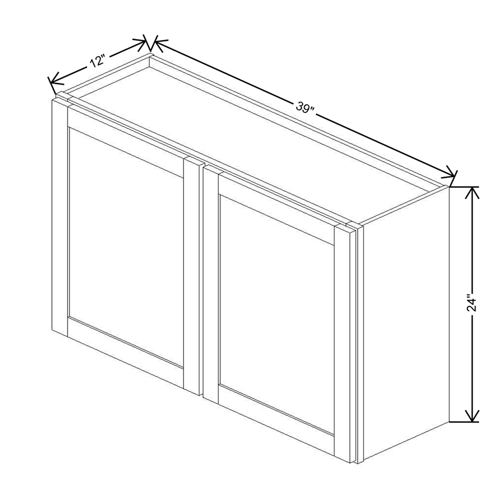 Wolf Classic Grove Terrain Stain 39"W X 24"H Wall Cabinet